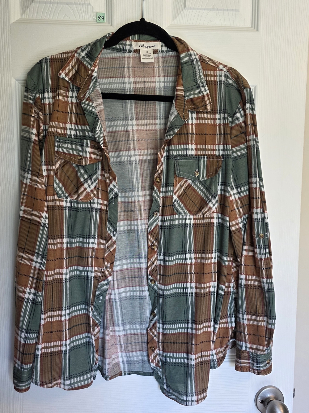 Passport Plaid Button-Down Shirt in Green & Brown